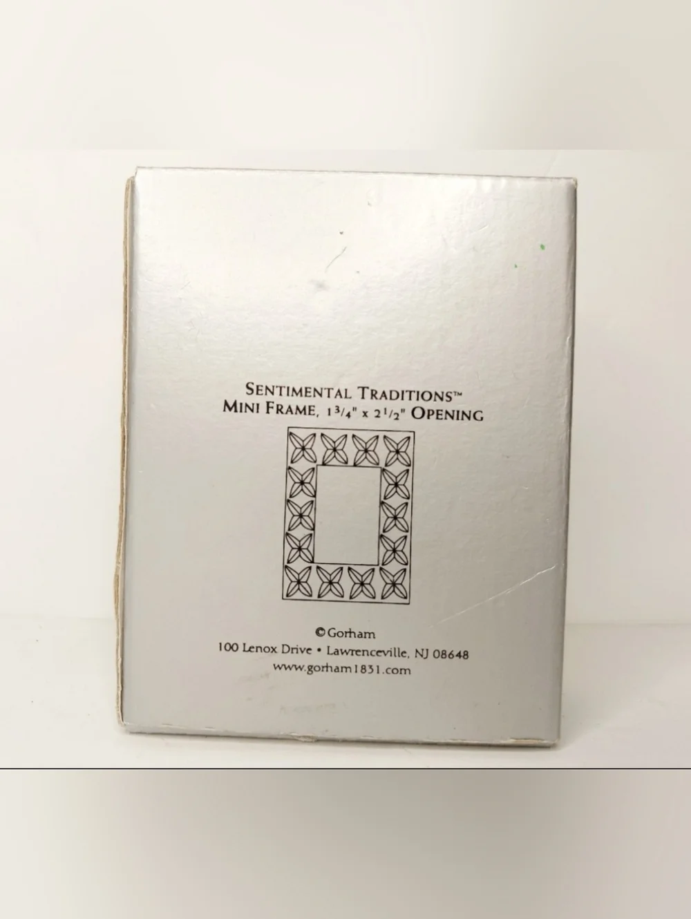 Gorham Sentimental Traditions Mini Glass Frame 1.75” x 2.5” Opening NIB Keepsake